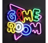 HOME DECO FACTORY, LA0109, Lampada LED Effetto Neon Multicolore per Sala Giochi, Design Moderno e Accattivante, Illuminazione Intuitiva, Dimensioni 355x335x16 cm, Colore Multicolor