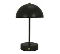 HOME DECO FACTORY, LA0113, Lampada da Tavolo Ricaricabile dal Design Contemporaneo, Luce Morbida e Calda, Ideale per Soggiorno o Ufficio, Dimensioni H26cm, Colore Nero