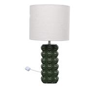 HOME DECO FACTORY, LA0118, Lampada in Ceramica Verde Foresta, Design Elegante e Moderno, Illuminazione Ambientale soffusa, Versatile, di Facile Manutenzione, 22 cm, Verde