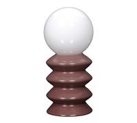 HOME DECO FACTORY, LA0119, Lampada in Ceramica in Terracotta alimentata a Batteria, Design Elegante e Chic, Illuminazione Ambientale Calda, Ideale per Uso Interno ed Esterno, Rosso, 9x21x9 cm