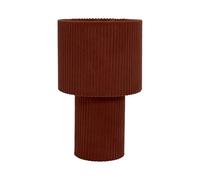 HOME DECO FACTORY - LA0233 - Lampada da Tavolo in Velluto Terra Cotta - Design Elegante per Decorazione Interna - Illuminazione Moderna - Diametro 17 cm - Altezza 28 cm - Colore Rosso