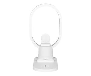 HOME DECO FACTORY Lampada LED CMP Paris con Indicatore Caricatore - Bianca - H 20 Cm