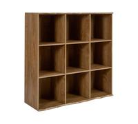 HOME DECO FACTORY - Mobile Contenitore Modulare Forest 9 Scomparti - Scaffale in Legno Grande Capacità Organizzazione Versatile Soggiorno Ufficio - Marrone