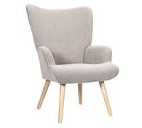 HOME DECO FACTORY Poltrona Bou omfort Ergonomico Talpa | Compensato e bouclé, poltrona da salotto, seduta ergonomica, design elegante e pratico, salotto, 68x96x75 cm, talpa