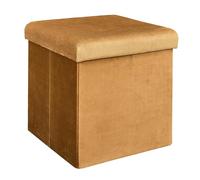 HOME DECO FACTORY Pouf pieghevole in velluto, colore: Giallo
