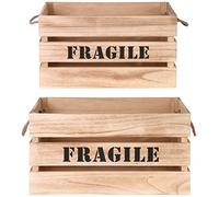 HOME DECO FACTORY Scatola Nidificata Naturale, Set di 2