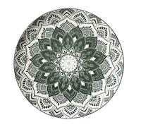 HOME DECO FACTORY Servizio Piatti 12 Pezzi Mandala Pratico Verde | Ceramica, servizio piatti 12 pezzi, motivo mandala, design elegante e pratico, servizio da tavola, verde