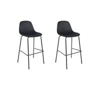 HOME DECO FACTORY Set 2 Sedie Bar Giulia Lounge Edition Nero | Metallo, set 2 sedie bar Giulia, lounge edition, seduta comoda, cucina o bar, nero