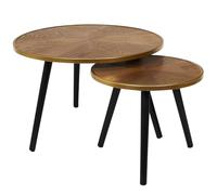 HOME DECO FACTORY Felix x x2, Arredamento, Supplemento, Tavolino basso, Legno-Pino, P: 40 x 40 x 33 cm - G: 60 x 60 x 40 cm