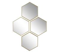HOME DECO FACTORY Specchio Decorativo Rombo Oro Geometrico 60 cm Oro | Plastica, specchio decorativo rombo, design geometrico moderno, finitura elegante, salotto camera, versatile, oro
