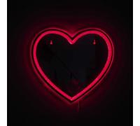 HOME DECO FACTORY Specchio LED Neon Cuore Moderno Rosso | Plastica PS, specchio LED neon cuore, illuminazione decorativa moderna, design romantico, rosso