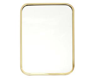 HOME DECO FACTORY Specchio Rettangolare Oro Elegante e Moderno 34x25 cm Oro | Plastica, specchio rettangolare, cornice oro, design elegante e moderno, decorazione da interni, da sospendere, oro