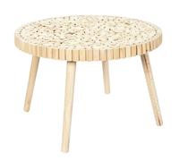 HOME DECO FACTORY Tavolino Rotondo D60 cm, Marrone, 60x40x60