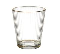 HOME DECO FACTORY THE KA6275/WEB - Set di 6 bicchieri a strisce per acqua, succhi, soda, cocktail