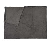 HOME DECO FACTORY, TX0104, Coperta in Microfibra Morbida ed Elegante, Ideale per Il Divano o Il Letto, di Facile Manutenzione, Perfetta per cocooning, 150x200 cm, Grigio Scuro