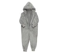 HOME DECO FACTORY, TX0132, Tuta Sherpa Grigia per Bambini, Comfort e Calore, Design Elegante, Cappuccio e Polsini Elastici, Facile da Indossare, Versatile, Facile da Pulire