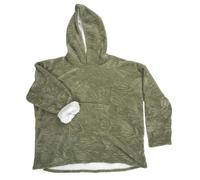 HOME DECO FACTORY, TX0276, Felpa Scozzese in Rilievo con Interno in Sherpa Verde, Comfort Morbido e Caldo, Design Elegante per Divano o Letto, Ideale per Il Relax e i Regali, Taglia Unica, Verde