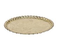 HOME DECO FACTORY Vassoio Decorativo Metallo Rotondo 47,5 cm Versatile Oro | Ottone, vassoio decorativo rotondo, decorazione da interni, servire o esporre, versatile, elegante, oro
