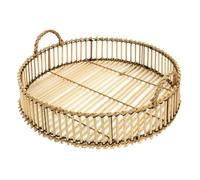 HOME DECO FACTORY Vassoio in Bambù 40 cm con Manici Servire e Decorare | Bambù, vassoio, manici integrati, servire e decorare, cucina o salotto, servizio da tavola, bambù
