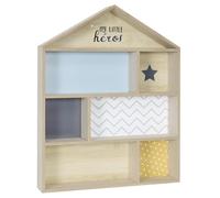 Home Deco Kids HD2351 Poliuretano Scaffale della Casa dei bambini, Blu, 40cm x 10cm x 50cm