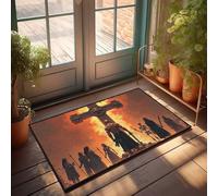 Home Decor - Zerbino con scritta "Men A Fiery Cross: The Backstory of Redemption", decorazione per piscina, per esterni, tinta unita, per artigianato (40 x 60 cm)