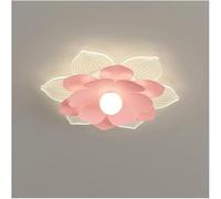 Home Decoration Metal Flower Shape LED Light 's Lighting Fixtures Mid Century White Flush Mount Ceiling Lamp with Remote Control Chandelier for Living Room Bedroom