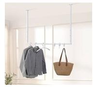 Home Deluxe Appendiabiti in metallo con appendiabiti e ganci a S SWAY Bianco