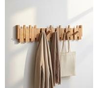 Home Deluxe Appendiabiti PORTE marrone chiaro - 80 x 15 cm