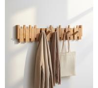 Home Deluxe Appendiabiti PORTE marrone chiaro - 80 x 15 cm 4058166436832