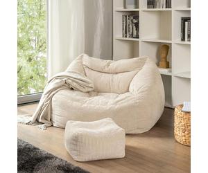 Home Deluxe Borsa a sacco con sgabello COZY - Beige