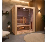 Home Deluxe Cabina a infrarossi con radiatore a spettro completo SAHARA L - 150 x 120 cm per 3 persone