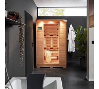 Home Deluxe Cabina a infrarossi con riscaldatore a spettro completo REDSUN M - 120 x 105 cm per 2 persone