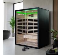 Home Deluxe Cabina a infrarossi NERO L - 190 x 153 cm per 3 persone 4058166447043