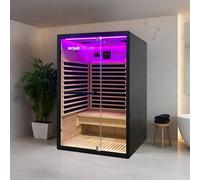 Home Deluxe Cabina a infrarossi NERO M - 190 x 120 cm per 2 persone 4058166243058
