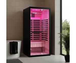 Home Deluxe Cabina a infrarossi NERO S - 190 x 90 cm per 1 persona 4058166447036