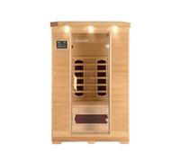 HOME DELUXE - cabina a infrarossi REDSUN M - 120 x 105 x 190 cm - per 2 persone, 5 radiatori in ceramica - legno: cicuta I sauna a infrarossi, sauna, cabina di calore, infrarossi