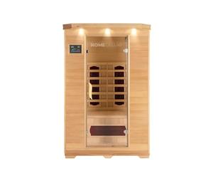 HOME DELUXE - cabina a infrarossi REDSUN M - 120 x 105 x 190 cm - per 2 persone, 5 radiatori in ceramica - legno: cicuta I sauna a infrarossi, sauna, cabina di calore, infrarossi