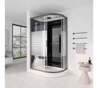 Home Deluxe Cabina doccia BLACK PEARL con doccia a pioggia - 120 x 80 cm destra