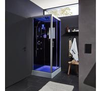 Home Deluxe Cabina doccia con illuminazione a LED WAVE L - 100 x 80 cm
