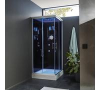 Home Deluxe Cabina doccia con illuminazione a LED WAVE S - 90 x 80 cm