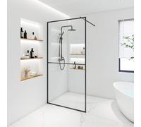 Home Deluxe Cabina doccia ESG in vetro BAKI - 120 x 200 cm nero 2 griglie