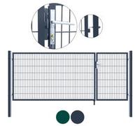 Home Deluxe Cancello da giardino a due ante ADITUS - 140 x 350 cm Verde