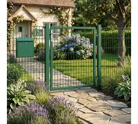 Home Deluxe Cancello da giardino per recinzione a doppio picchetto PORTARIUS - 180 cm verde