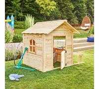 Home Deluxe Casetta DER GROSSE PALAST - 106 x 111 cm Natura con panca