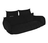 Home Deluxe Cuscino per sedia sospesa in polyrattan TWIN - Nero