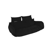 Home Deluxe Cuscino per sedia sospesa in polyrattan TWIN - Nero 4058166295972