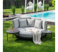 Home Deluxe Daybed Outdoor FLORIDA con tavolini - grigio 4058166302120