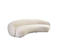 Home Deluxe - Divano CASARA 258 x 128 x 72 cm - Tessuto Beige I Divano da salotto moderno, 3 posti