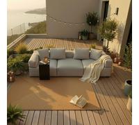 Home Deluxe Divano modulare per esterni ALAZIA Grigio chiaro - L 4058166448484