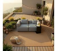 Home Deluxe Divano modulare per esterni ALAZIA grigio chiaro - M 4058166448477